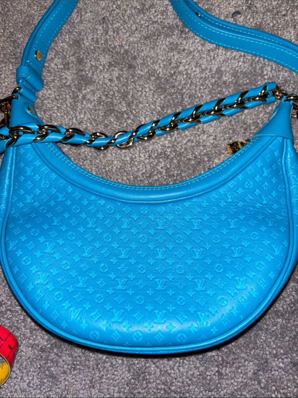 Louis Vuitton Nanogram Embossed Leather Loop Shoulder Bag!